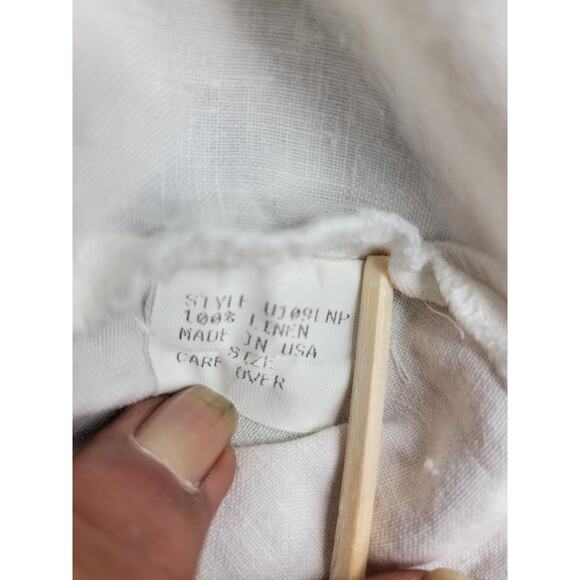 David Dart 100% Linen Pullover Top with Front Pocket, Sz P - Picture 12 of 13